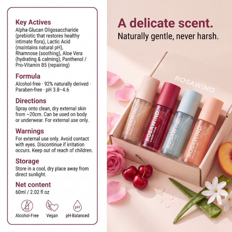 Rosawind | Prebiotic Anti-Odor Intimate Comfort Mist